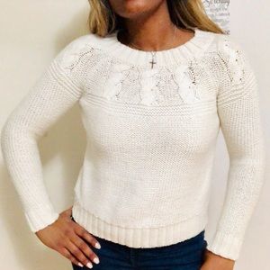 Aerie Crew neckline Boho Long Sleeve Sweater